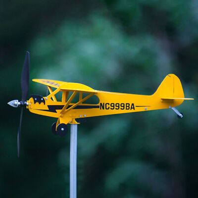 Piper J3 Cub Airplane Weathervane ,Whirlygig Windmill Gifts Decor for Flight
