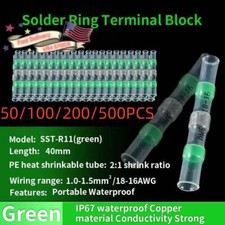 Solder Seal Sleeve Heat Shrink Butt 18-16 Gauge Wire Connectors Terminals