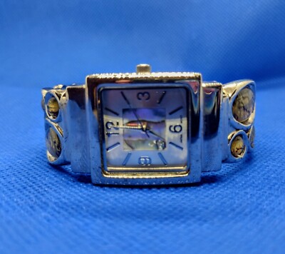 Vintage Cuff Bracelet Watch w/ Abalone Inlay | eBay
