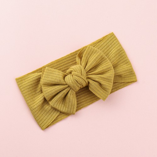 Baby Kids Headwear Bowknot Turban Headwrap Knitted Hair Band Ribbon Solid Colorι - Picture 25 of 27