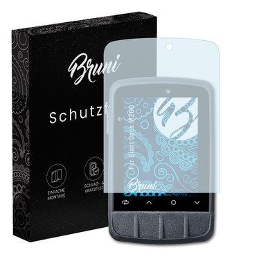 Bruni 2x Folie für Giant Dash M200 Schutzfolie Displayschutzfolie