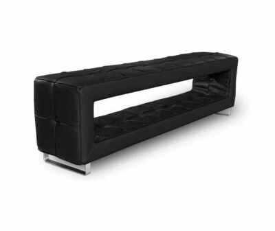 Banquette En Cuir Longue Et Étroite Pour Couloirs Ou Entrées 150 X 30 X 41 Cm - Photo 1/4