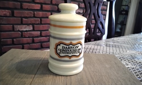 Vintage Darvon Compound - 65 Apotheker Kanister Glas - 30er Jahre