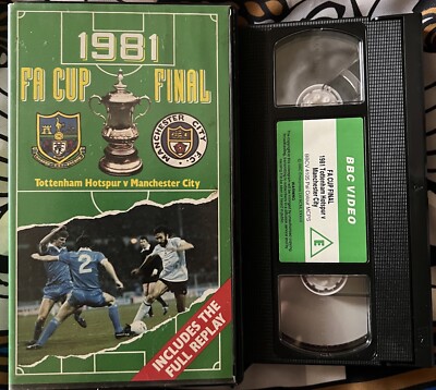 VINTAGE BBC OFFICIAL VHS VIDEO 1981 FA CUP FINAL MANCHESTER CITY