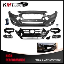 Front Bumper Cover Kit with Fog Lights For 2023 2024 2025 Nissan Versa S SV 1.6L