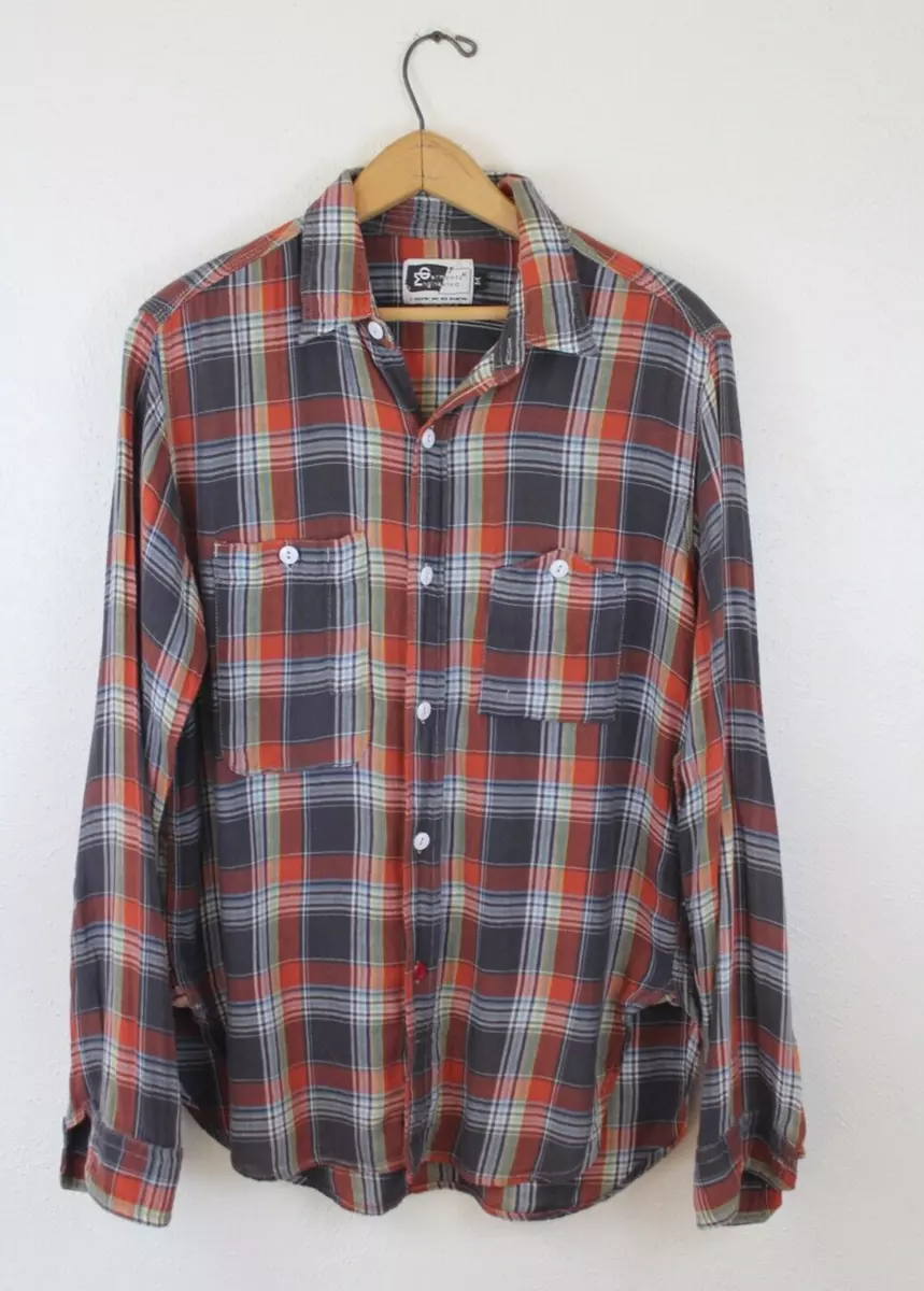 Engineered Garments Flannel Work Shirt Plaid Cotton M Japan Button Down