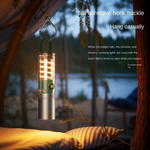 Camping LED Flashlight USB Rechargeable Torch Tent Light Outdoor Hiking Lantern - Picture 6 of 9