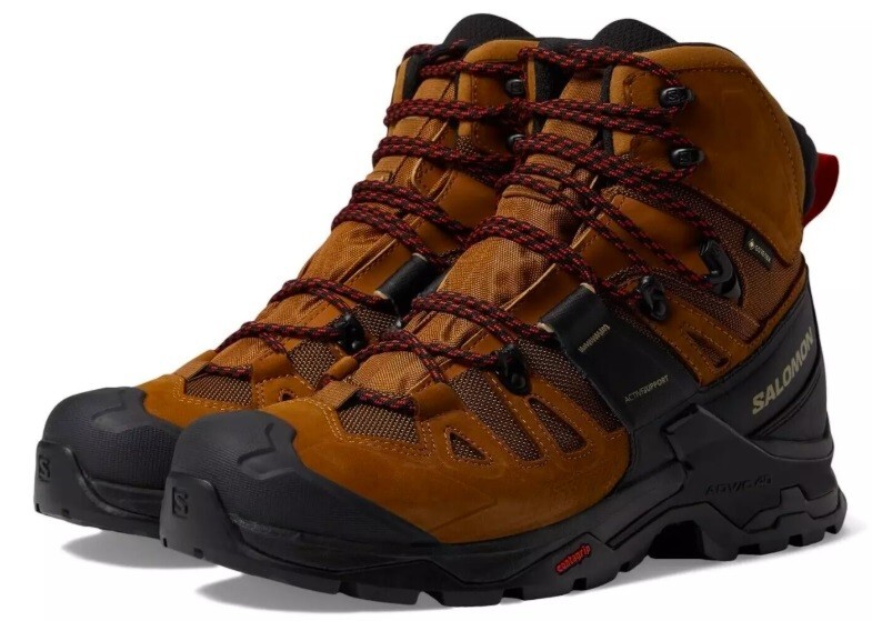 Stivali Salomon Quest 4 GTX IMPERMEABILI Marrone Nero Escursionismo Trail Montagna Uomo