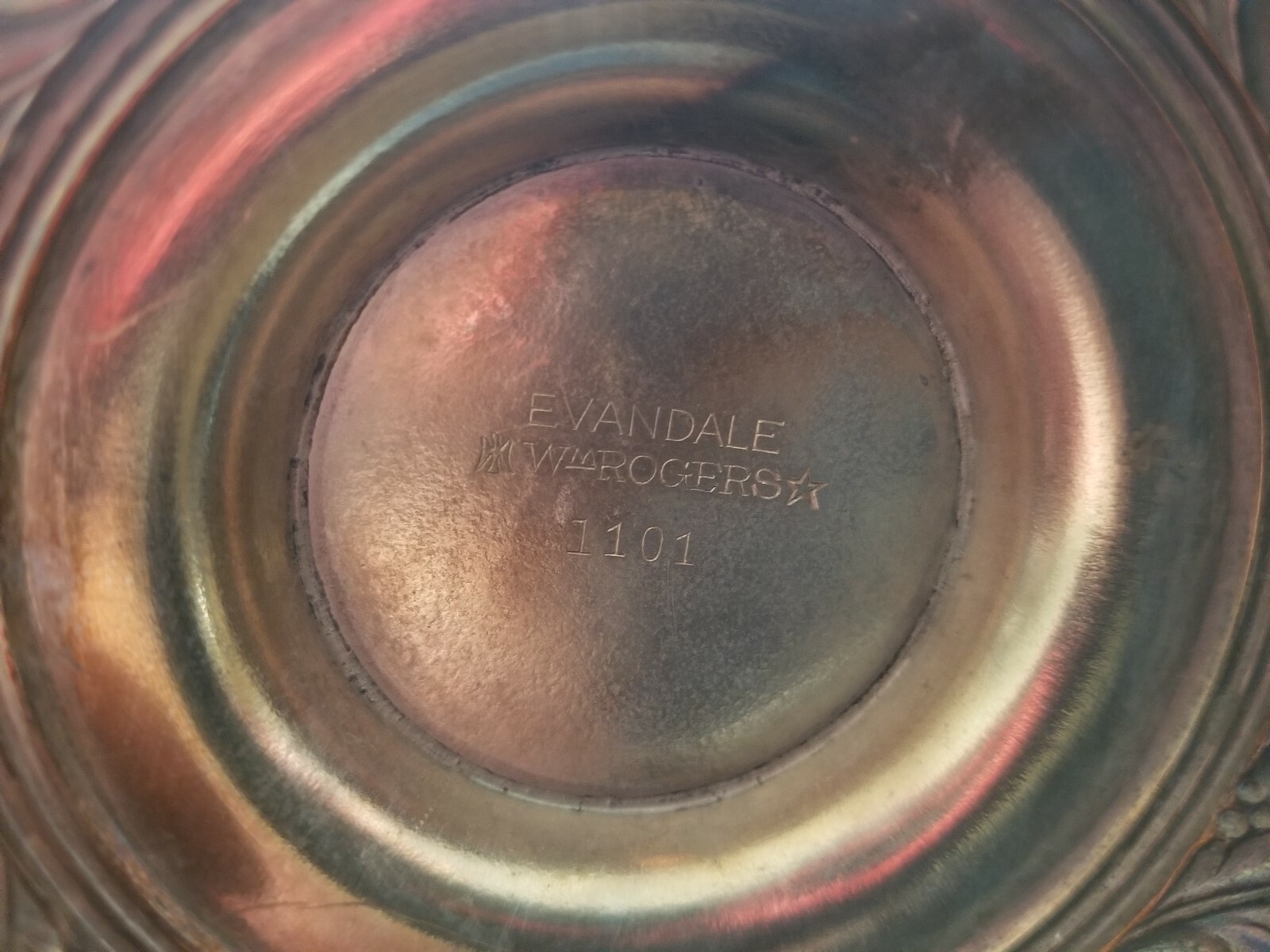 WM Rogers Silver Plated Evandale Coffee Tea Pot Cream Sugar Bowl 1101