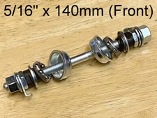 New Front Hub Axle Spindle 5/16”x140mm with Bearings & Cups Bicycle Bike