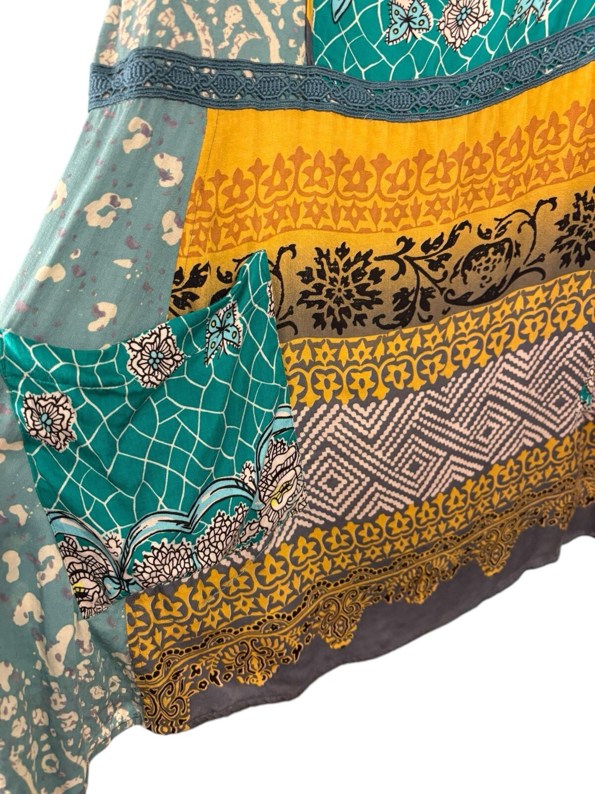 Anthropologie Tiny Scarf Print Patchwork Mini Dre… - image 3