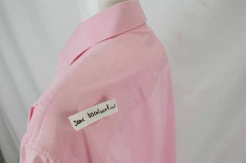 REPORT COLLECTION MEN'S SHORT SLEEVE DRESS SHIRT PINK SIZE XXL - Picture 4 of 8