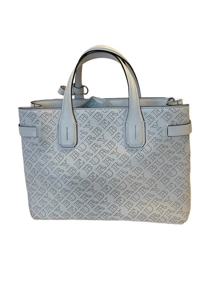 Burberry The Medium Banner in Perforated Logo Leather Chalk White - Image 2 of 4