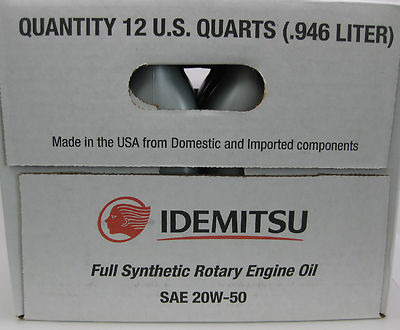 Idemitsu Case 20W-50 Oil for Rotary Engines-12 qts (FREE Postal