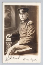 MILITARY RPPC Foreign Soldier WWI Era Photo Postcard 6D