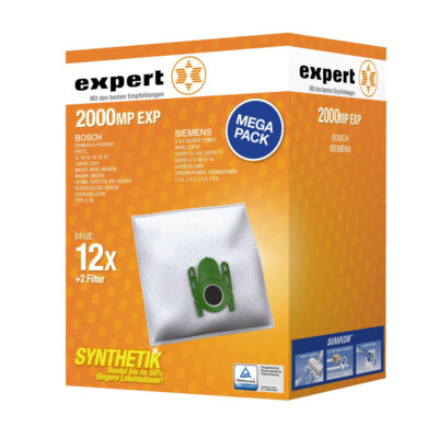 Bosch Siemens Staubsaugerbeutel Expert 2000 MP EXP Megapack 12x 2000EX 2x