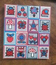 70's Hallmark Scrapbook Album colorful lady bug mushroom psychedelic patchwork