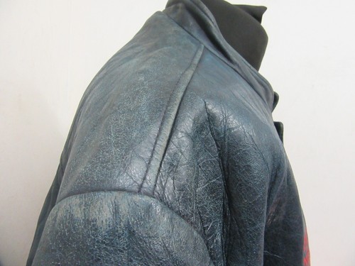 VINTAGE CANADIAN LEATHER OSHAWA HOCKEY JACKET SIZE 54 OR 2XL - Picture 4 of 23