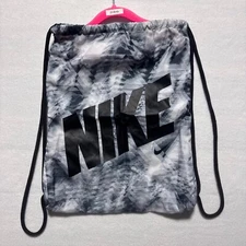 Nike Drawstring Bag Black and White Sportwear Gym Bag Sack