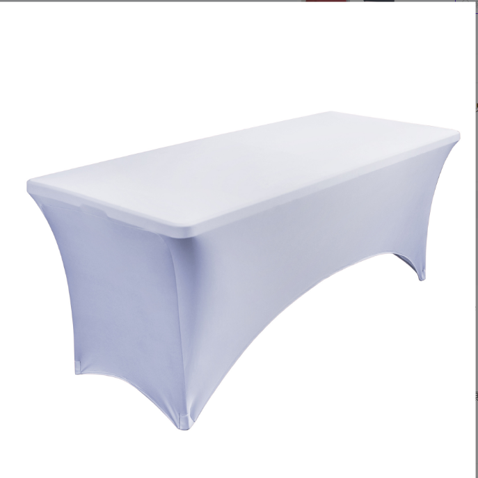 4/6/8FT Rectangular Spandex Stretch Tight Table Cover Lycra Trestle