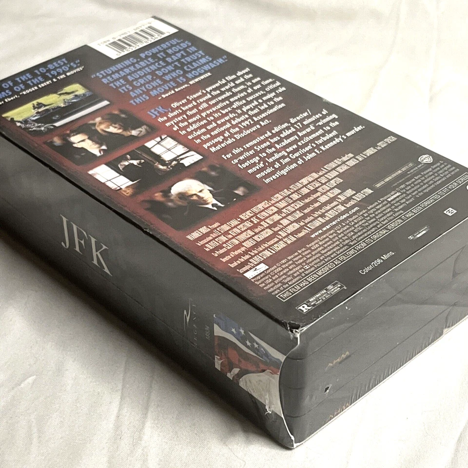 JFK Oliver Stone VHS Kevin Costner Special Edition Directors Cut Rated R Sealed Foto 4 de 4