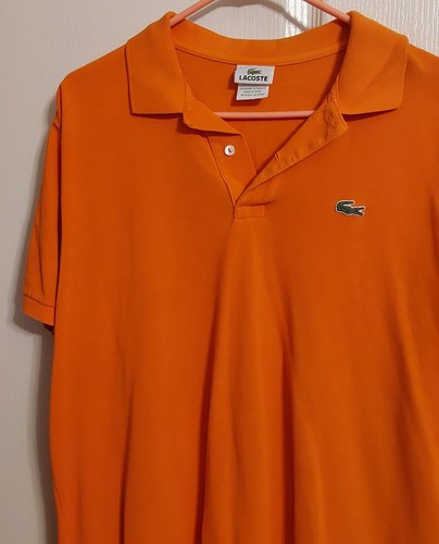 Lacoste Men's Orange S/S Polo Shirt Size 7 - Picture 4 of 17