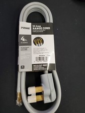Range Oven Electric Power Cord 3 Prong Wire 50 Amp 4' Foot Heavy Duty