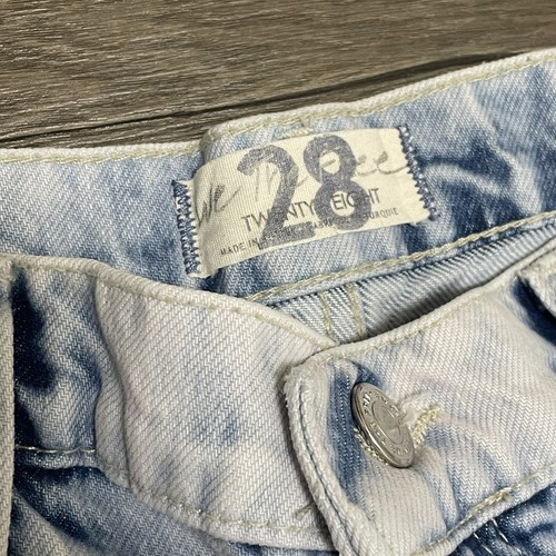Free People Tapered Baggy Boyfriend Jeans Purple Rock Blue Sz 28 NWT Distressed - Picture 7 of 12