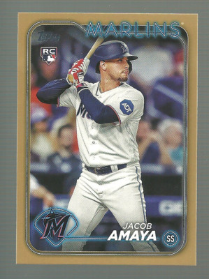 1187/2024 Jacob Amaya Gold Parallel 2024 Topps Series 1 #144 Miami