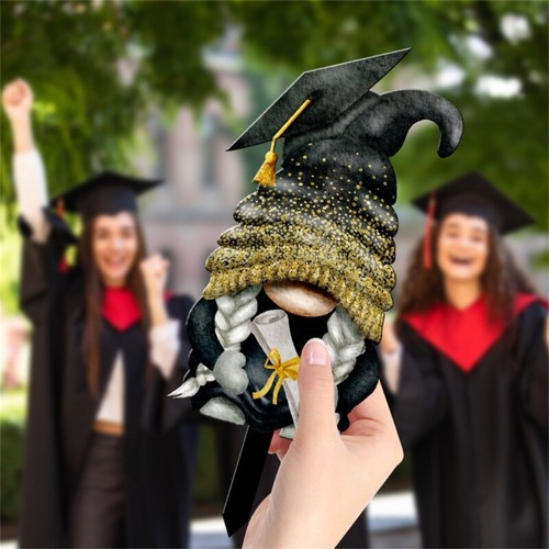 2023 Graduation Yard Signs Gnome Garden Stake Waterproof Congrats Grad Yard Sign - Zdjęcie 5 z 8