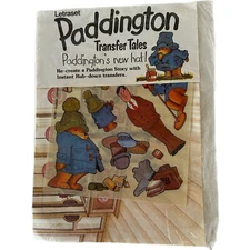 Vintage Letraset Paddington Bear Transfer Tales Rub Down On 1976 U.K. Sealed