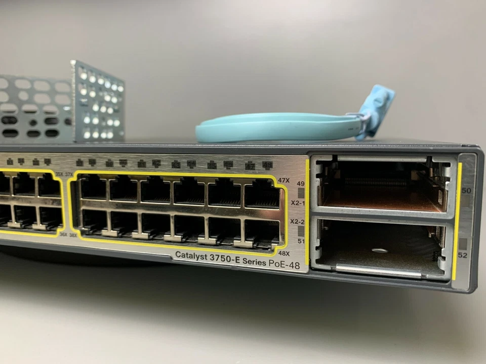 Cisco WS-C3750E-48PD-SF 48 Port PoE 3750E Gigabit Switch - Same Day Shipping - Image 2 of 4