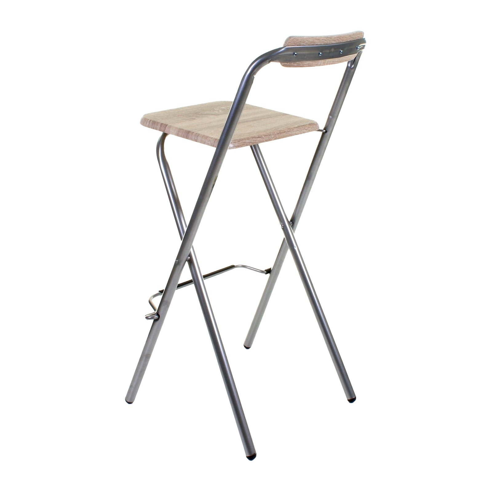 Set di 2 sgabelli da bar, in legno massiccio per la colazione, sgabello da cucina a sella, regolabile in altezza, girevole a 360 gradi con poggiapiedi, legno scuro | SHEIN ALIA