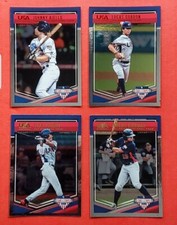 2018 USA Baseball Stars & Stripes Longevity Ruby/249 Gordon 58 Aiello 12 4-CARDS