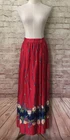 OLEG CASSINI Wrap Skirt Red Floral Swim Coverup MARE MODA Vintage Large W29