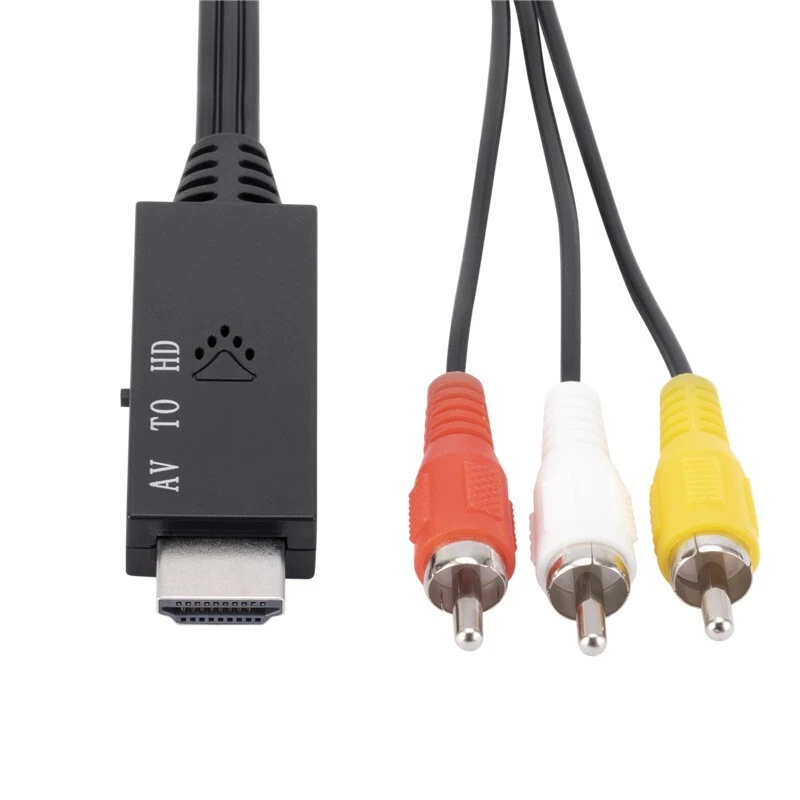 AV to HDMI Converter 1080P RCA Composite PAL NTSC3.58 Video Audio Konverter TD - Bild 2 von 4