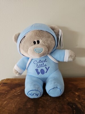 Tiny Tatty Teddy BLUE NOSE FRIENDS Cutest Little Boy Plush Grey 14cm
