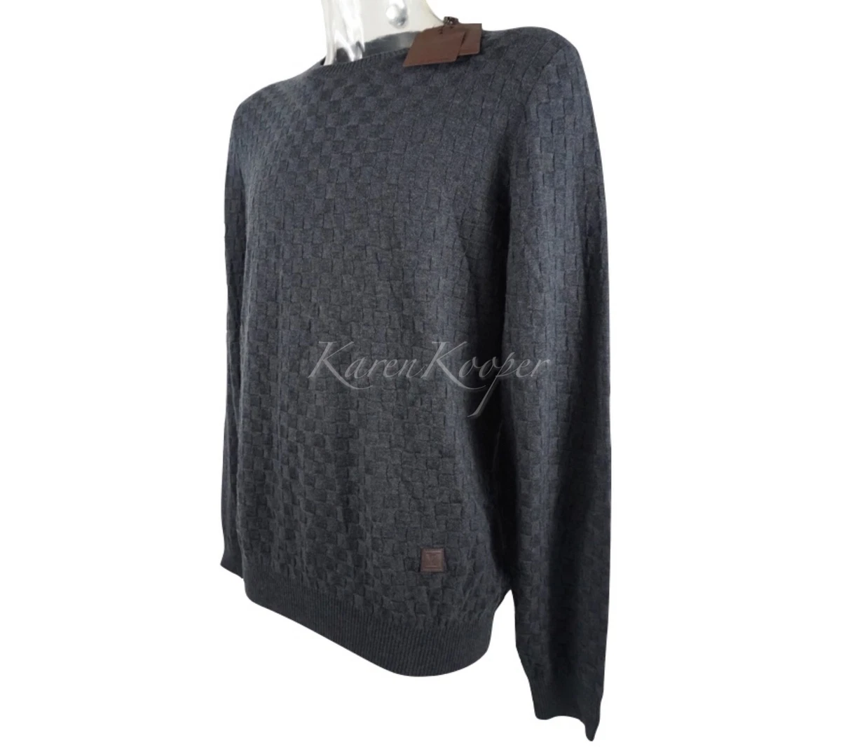 damier crew neck sweater