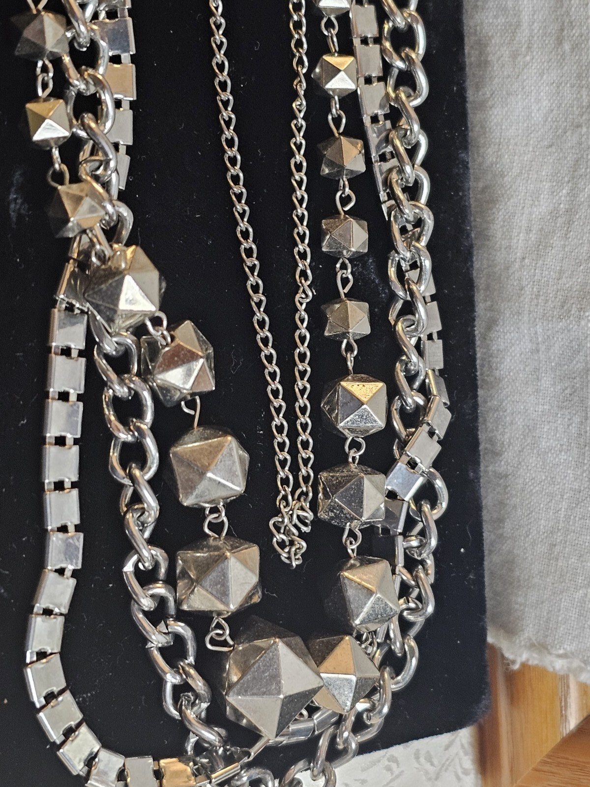 Dramatic Layered Statement  42” Brutalist Gunmeta… - image 5