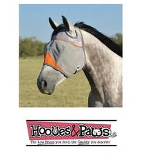 Cashel Horse Standard Fly Mask ORANGE Trim no ears or nose With Sun Protection
