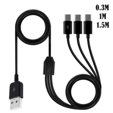 USB C Splitter Cable, USB 2.0 Type A Male to USB Type C Male 1 to 3 Cable