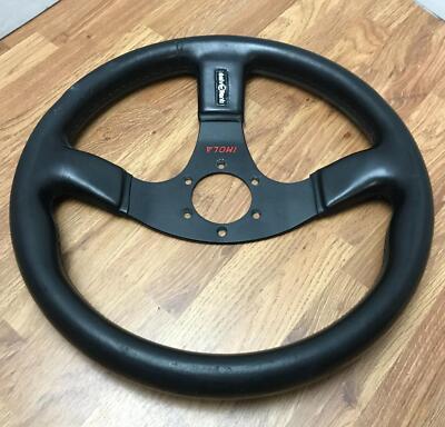 Genuine Italvolanti Imola Black Leather 340mm Steering Wheel