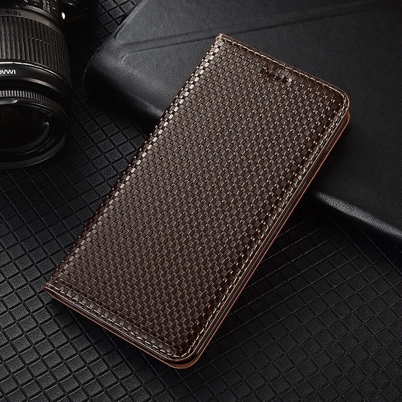 Funda de Cuero Genuino Abatible para Xiaomi 14 Ultra 13 Ranuras para Tarjetas Portatarjetas Cartera Cubierta Foto 2 de 4