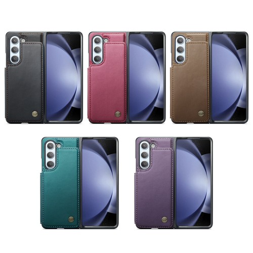 For Samsung Galaxy Z Fold 5 4 3 Case Leather Card Slot Wallet Buckle Flip Cover - Picture 7 of 37