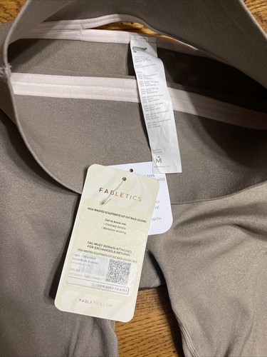Fabletics High Waisted Sculptknit Cut-out Back Legging Smoke Opal Size Small - Picture 9 of 9