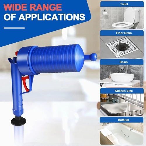 Bathroom Kitchen Drain Clog Remover High Pressure Toilet Sink Plunger Tool - 第 11/11 張圖片