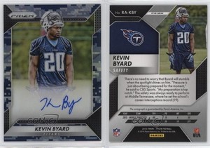 2016 Panini Prizm Rookie Auto Camo Prizm /25 Kevin Byard #RA-KBY Auto RC