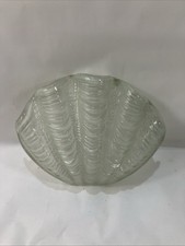 Original Art Deco Odeon Shell Clear  Glass Light Shade