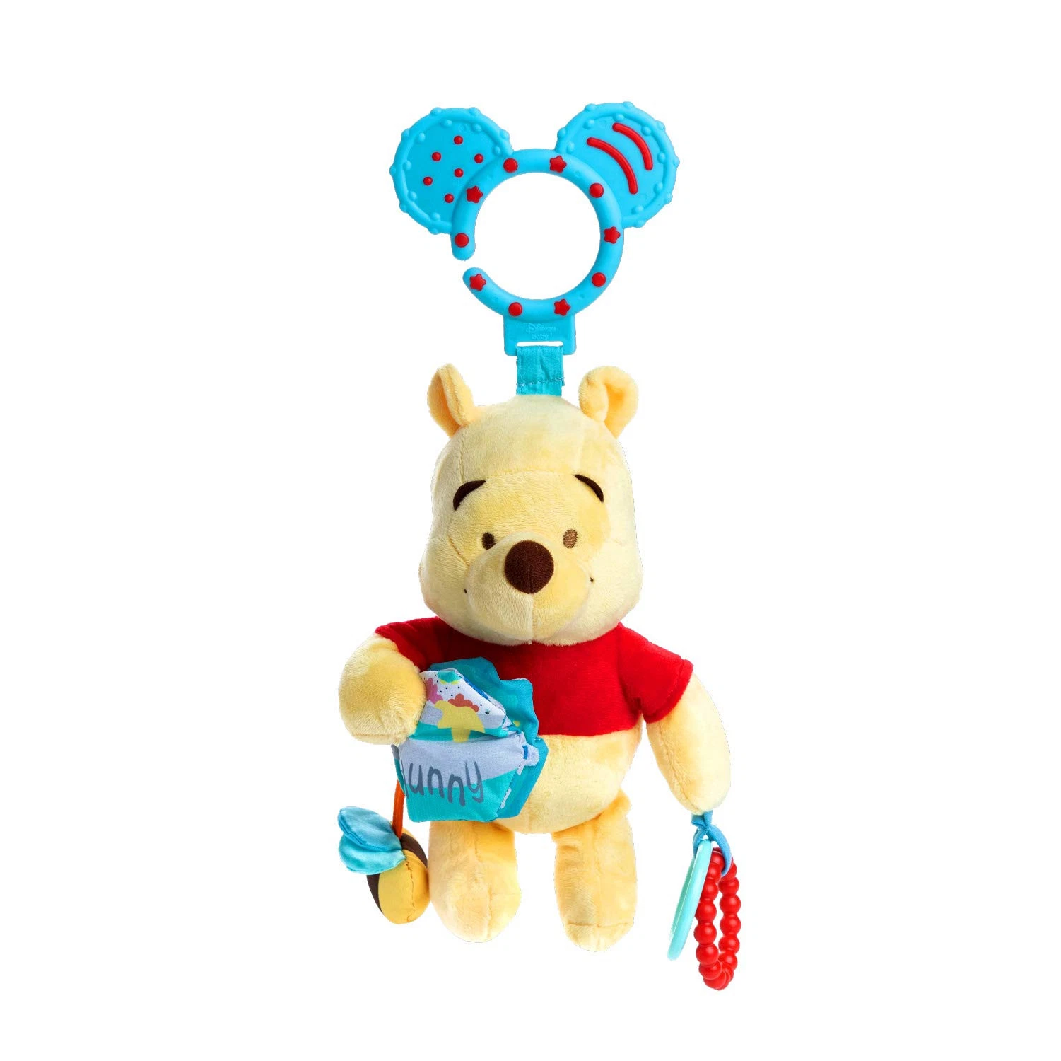 Winnie the Pooh Developmental Plush Teething Toy for Baby Newborn Stroller