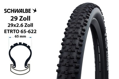 29 Zoll SCHWALBE Fahrrad Reifen 29x2.6 Smart Sam K-Guard Active Line 65-622